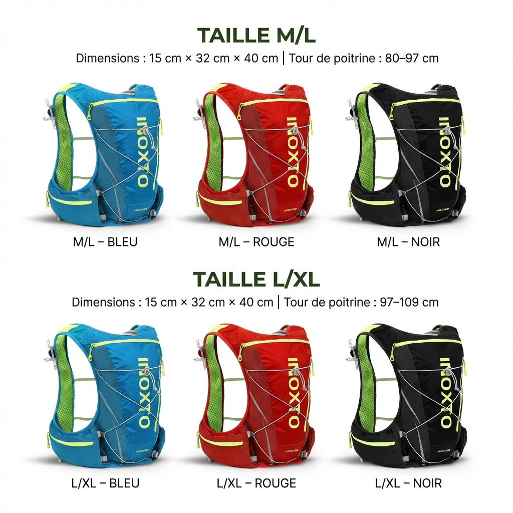 Gilet d’Hydratation Trail 5L — Respirant, Stable, Prêt pour la Montagne