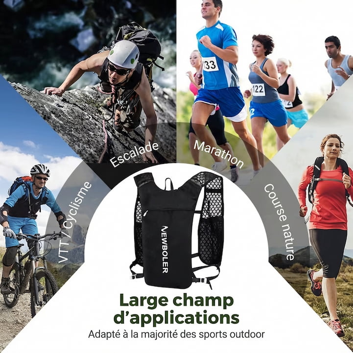 Sac d’hydratation Trail – Gilet respirant léger