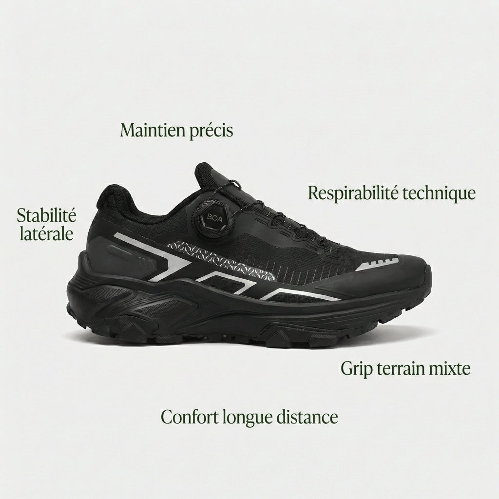 Chaussures Trail Running – Stabilité Technique & Endurance Active