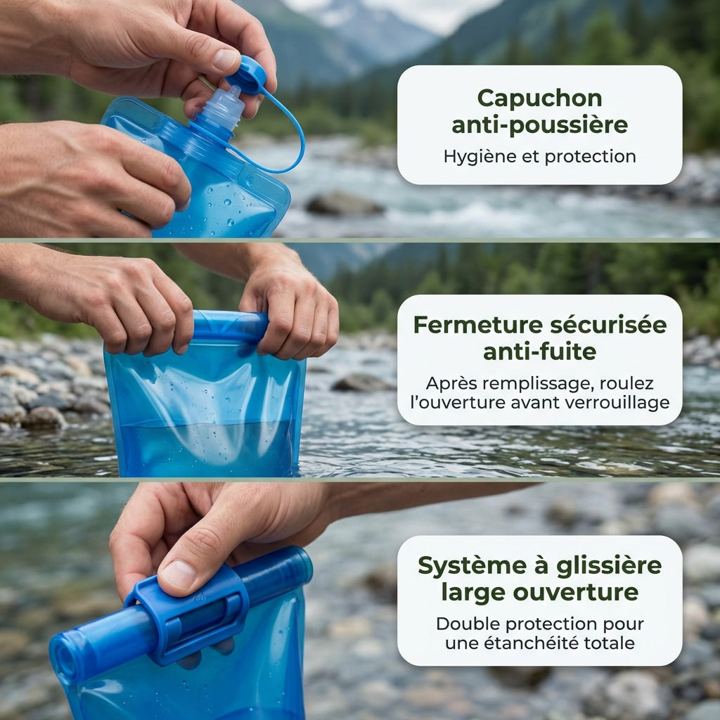 Poche d’Hydratation Trail 1.5L / 2L / 3L — Hydratation Longue Distance