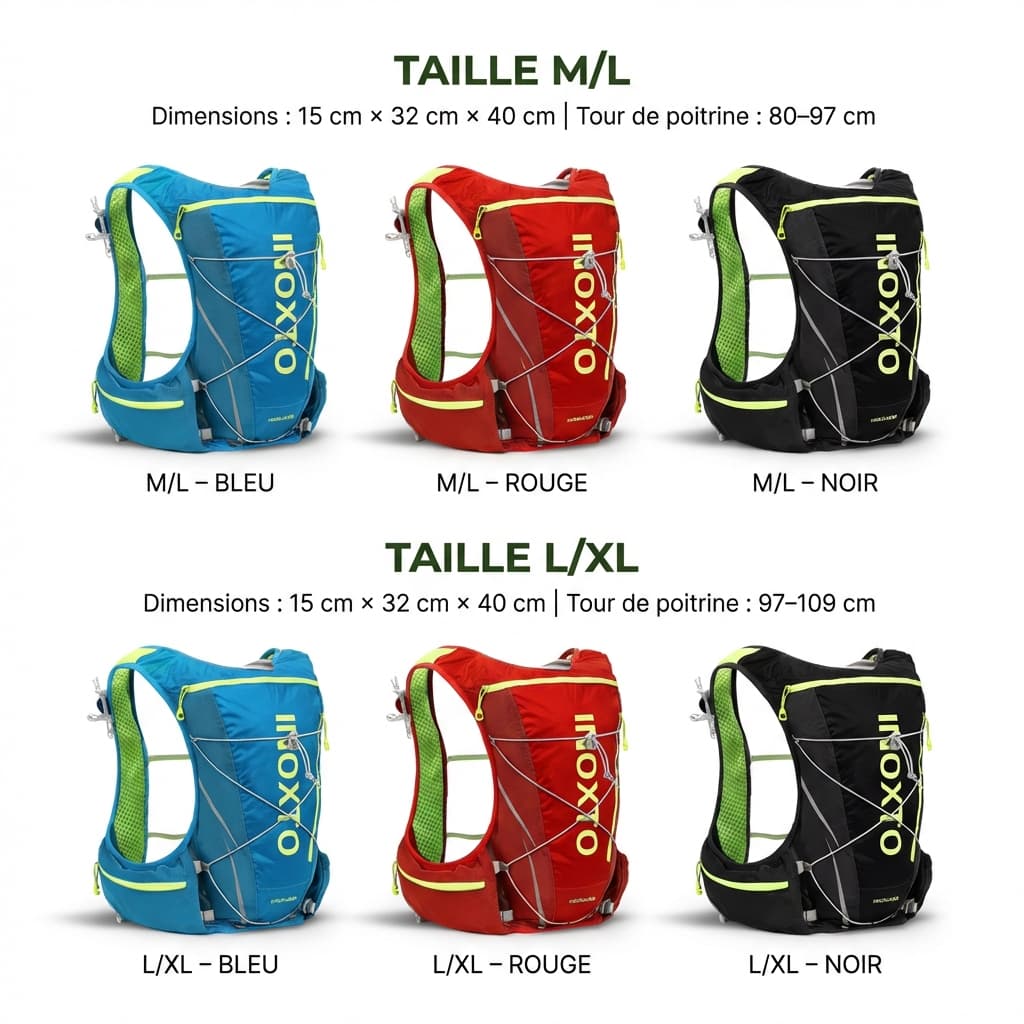 Gilet d’Hydratation Trail 5L — Respirant, Stable, Prêt pour la Montagne