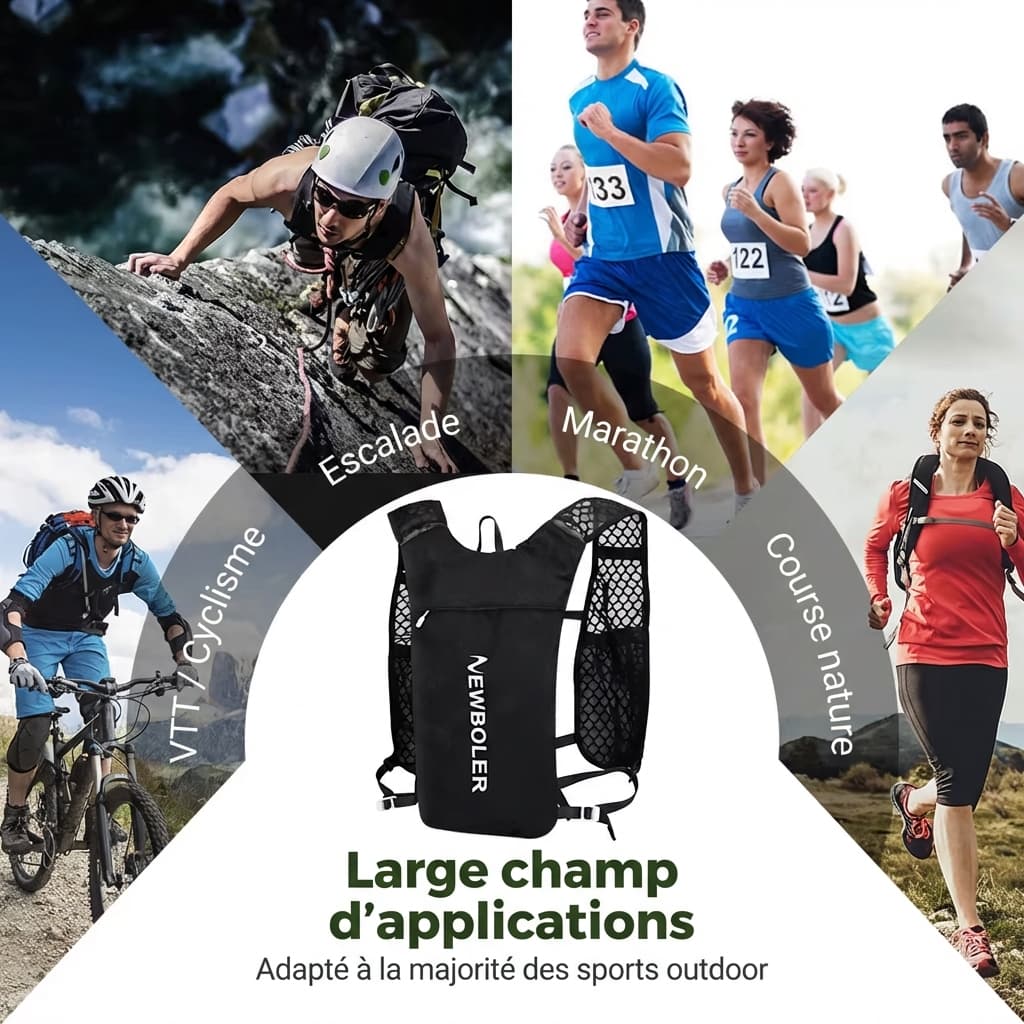 Sac d’hydratation Trail – Gilet respirant léger