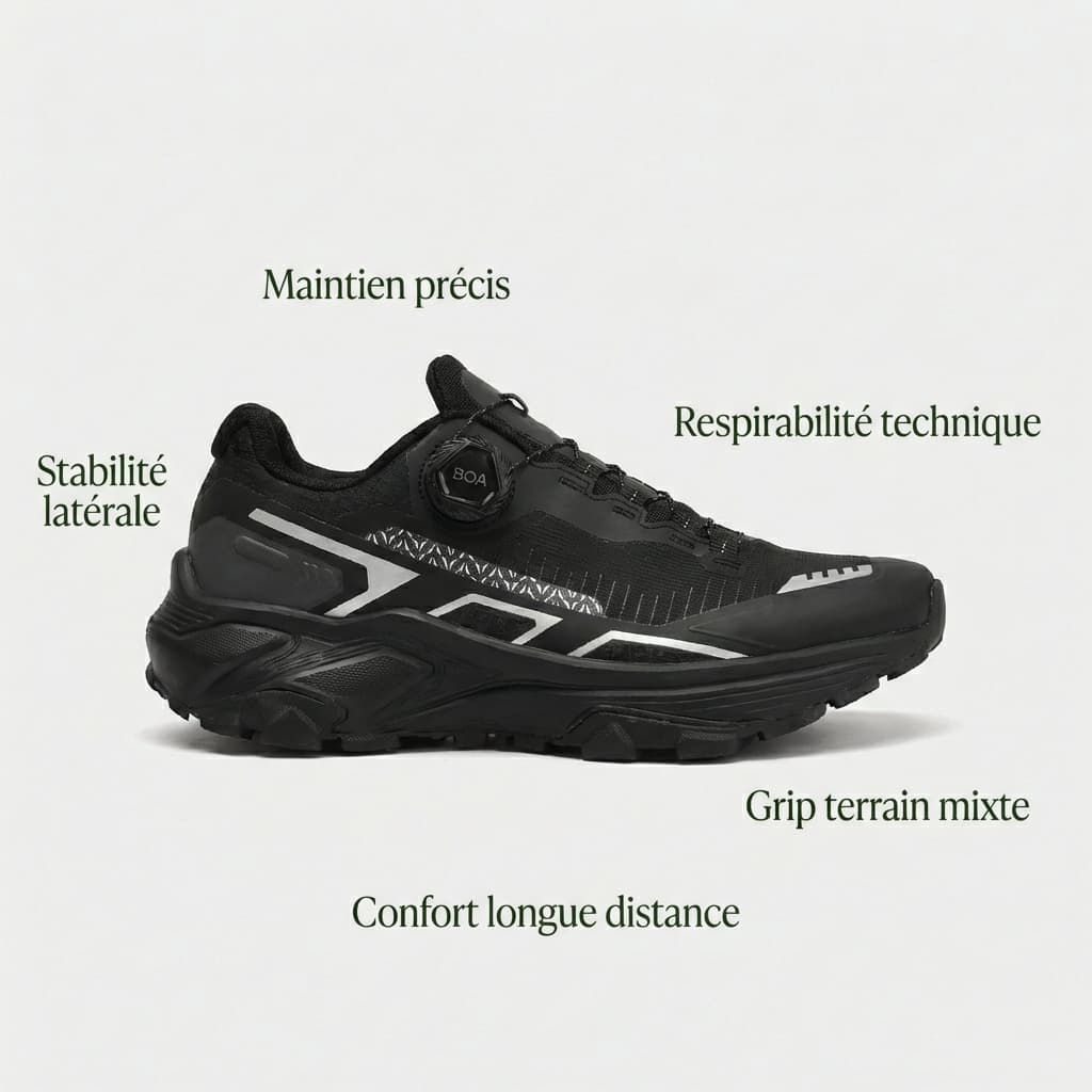 Chaussures Trail Running – Stabilité Technique & Endurance Active