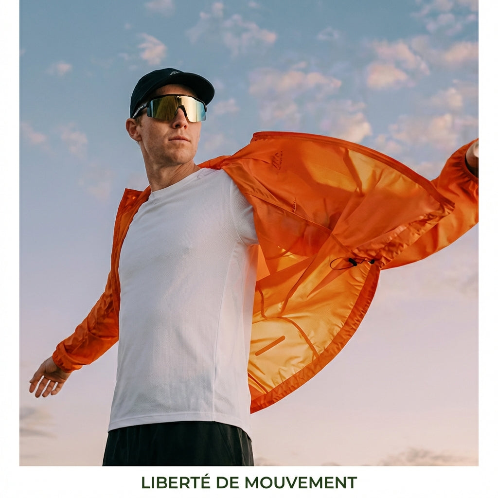 Veste coupe-vent Trail Homme – Imperméable, respirante & réfléchissante