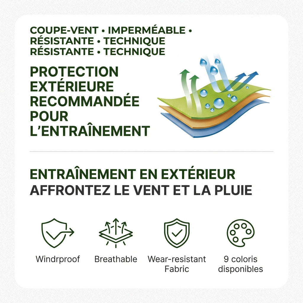 Veste coupe-vent Trail Homme – Imperméable, respirante & réfléchissante