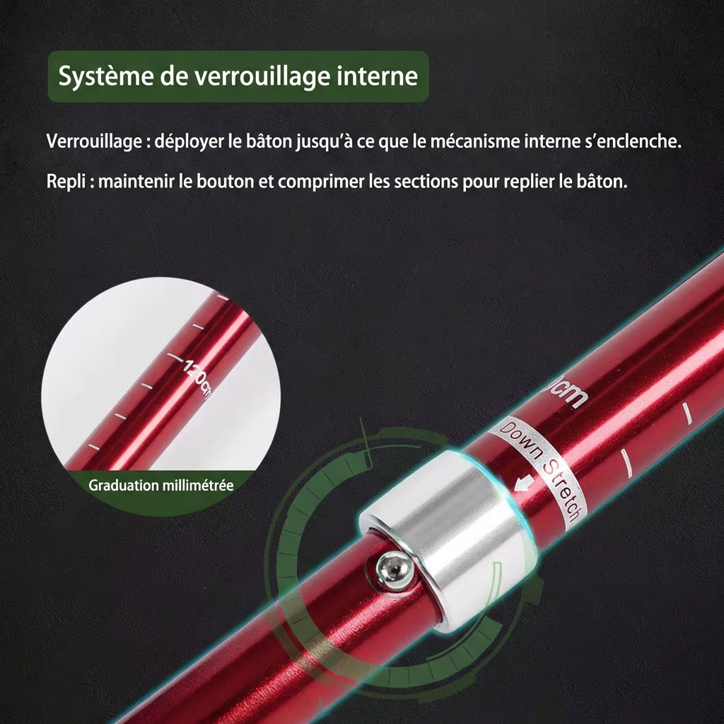 Bâtons de Trail & Randonnée Télescopiques — Stabilité Active & Légèreté Maîtrisée